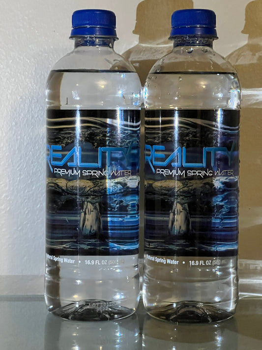 Reality Premium Spring Water, "12" 16.9 oz. BPA Free Water Bottles